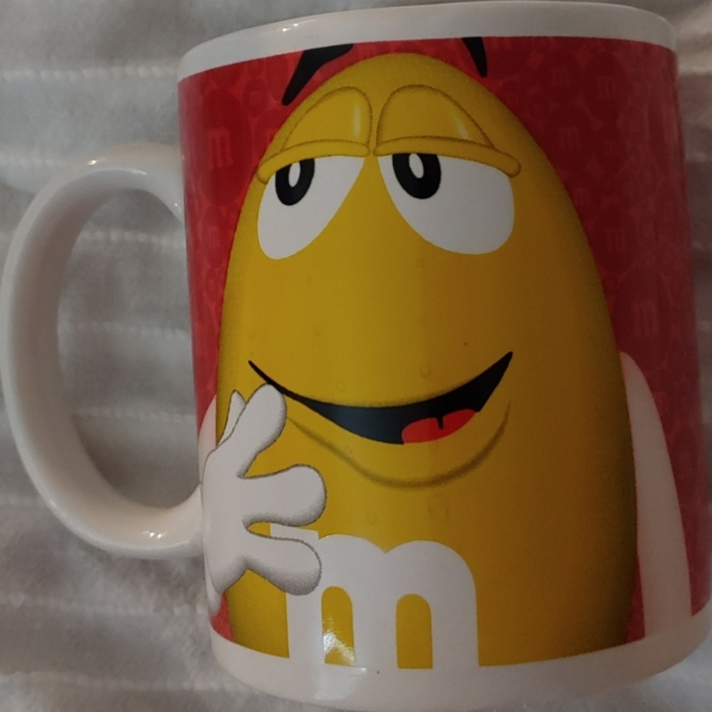 M&Ms Mug Red and Yellow.